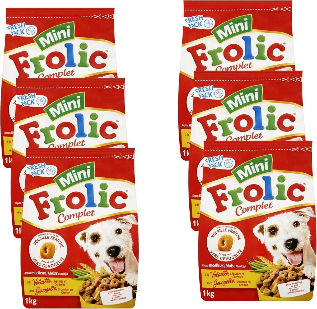 Frolic Compleet Mini Honden Droogvoer - Gevogelte - 6 X 1 Kg 2 Frolic Compleet Mini Honden Droogvoer - Gevogelte - 6 X 1 Kg - Afbeelding 2