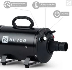 Nuvoo Professionele Hondenföhn / Waterblazer / Hondenborstel Met 3 Opzetstukken - Verstelbare Vermogen Tot 2200W - Warme / Koude Stand - Zwart -Hondenartikelen Winkel 1200x1171 9