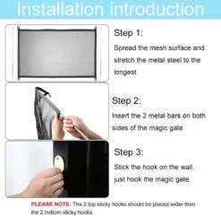 Merkloos ACE Pets – Oprolbaar Hondenrek Voor Binnen - Traphekje Hond Zonder Boren - Veiligheidshek Deurhekje - 180 X 72 Cm - Zwart -Hondenartikelen Winkel 1200x1172 14