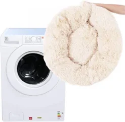 Springos Hondenmand | Superzacht En Luxe | Wasbaar | Donut | Fluffy | Hondenkussen | 60 Cm | Beige -Hondenartikelen Winkel 1200x1174 18
