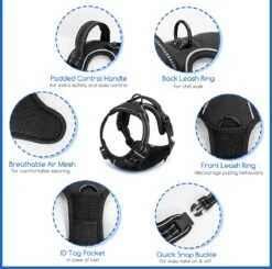Nobleza 42ZHW - Hondenharnas - Hondentuigje - Anti Trek - S - Zwart -Hondenartikelen Winkel 1200x1190 27