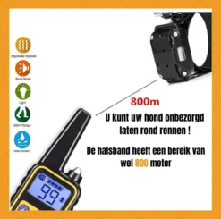 W&Z® Anti Blafband Inclusief Afstandsbediening- 3-60KG - Diervriendelijk - Zonder Schok - Vibratie/Audio/Licht - Anti Blaf Band - Water Bestendig -Hondenartikelen Winkel 1200x1190 9