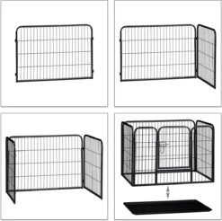 MaxxPet Puppyren - Hondenbench - Puppykennel - Hondenren - 125 X 78 X 80 Cm - Zwart -Hondenartikelen Winkel 1200x1197 29