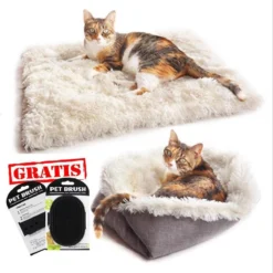 Reayou Kattenmand - Kattenkussen - Kattenbed Hondenkussen - Hondenmand - Grijs- 51 X 61 Cm