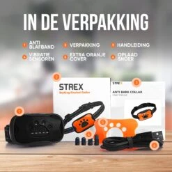 Strex Anti Blafband Voor Honden - 3-60KG - Oplaadbaar - Zonder Schok - Vibratie En Audio - Diervriendelijk - Anti Blaf Band - Anti Blaf Apparaat - Opvoedingshalsband Alle Honden -Hondenartikelen Winkel 1200x1200 1272
