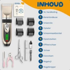 Pawwy Dieren Tondeuse Set Draadloos Voor Honden En Katten – Voor Dikke Vacht - Hondentondeuse – Hondentrimmer - Scheerapparaat - Goud -Hondenartikelen Winkel 1200x1200 1411