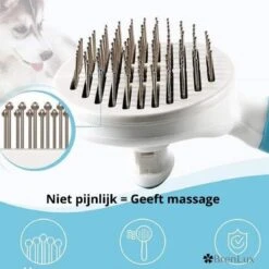 Merkloos Dierenborstel - Haarborstel Huisdieren - Borstel Voor Vacht Huisdier - Borstel Kat - Borstel Hond - Makkelijk Haar Verwijderen Met één Klik - Inclusief Speeltje - Kam Huisdier - Vachtverzorging - Massage -Hondenartikelen Winkel 1200x1200 1588