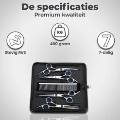 VoordeelShop 7-Delige Huisdier Knipset Met Etui - Trimmen Hond - Honden Schaar - Effileerschaar Hond - Huisdier Trimmer - Huisdier Knippen - Knipschaar Haar - Haar Schaar - Kapper - Kapperset - Scharenset -Hondenartikelen Winkel 1200x1200 1610