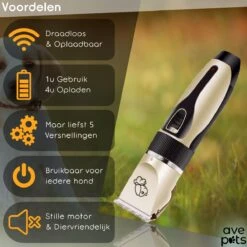 AVE Pets® Complete Hondentondeuse Set - Draadloos Tondeuse - Scheerapparaat Voor Je Hond Of Kat - Huisdier Trimmer - Professionele Dierentondeuse - Dieren Verzorging -Hondenartikelen Winkel 1200x1200 1647