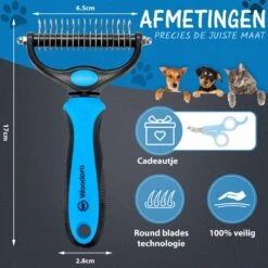 Woodoro 2-Zijdige Kattenkam Voor Ondervacht - Voorkomt Haaruitval - Verwijdert Klitten 12 Woodoro 2-Zijdige Kattenkam Voor Ondervacht - Voorkomt Haaruitval - Verwijdert Klitten -Hondenartikelen Winkel 1200x1200 1820