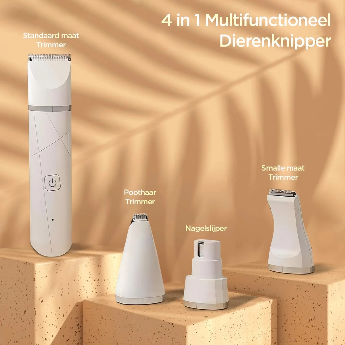 Revo Goods Professionele 4 In 1 Hondentondeuse Set -Ideaal Voor Honden En Andere Huisdieren - Slijper Inbegrepen -Draadloos - Ultra Stil 6 Revo Goods Professionele 4 In 1 Hondentondeuse Set -Ideaal Voor Honden En Andere Huisdieren - Slijper Inbegrepen -Draadloos - Ultra Stil - Afbeelding 6