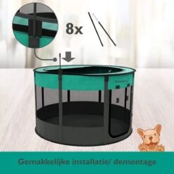Meisterpet - Opvouwbare Puppyren Rond - (Ø X H) 115 X 58 Cm - Met Gratis Dieren Verzorging Set -Hondenartikelen Winkel 1200x1200 2039
