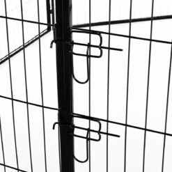 Merkloos Hondenren - Puppyren - Hondenkennel - 8 Kennelpanelen - Staal - 80 Cm Hoog - 640 Cm Omtrek - Uitbreidbaar -Hondenartikelen Winkel 1200x1200 2089