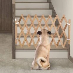 Houten Traphekje Harmonica | Traphekje Hond & Huisdieren | Extra Stevig | Inklapbaar | Met Klembevestiging | Deurhek Accordeon | Deurhekje | Hondenhek | Huisdier Hekje | Traphekje Houten -Hondenartikelen Winkel 1200x1200 2099