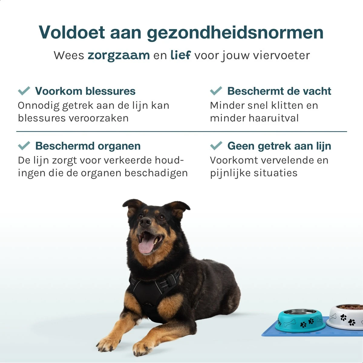 Hondentuigje Medium – Hondenharnas - Anti Trek Tuig Hond – Y Tuig – Reflecterend – Zwart – Maat M 4 Hondentuigje Medium – Hondenharnas - Anti Trek Tuig Hond – Y Tuig – Reflecterend – Zwart – Maat M - Afbeelding 4