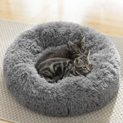 InnovaGoods - Dierenmand - 60cm - Hondenmand - Kattenmand - Fluffy - Anti Stress - Extra Zacht - Anti Slip - Grijs -Hondenartikelen Winkel 1200x1200 424