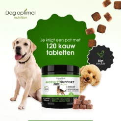 DOG OPTIMAL Gewricht Supplement 120 Stuks - Mobility - Glucosamine Hond - Artrose - Heupdysplasie - Gewrichten - Hondensnacks - Hondenkoekjes - Hondensupplementen - Honden - Puppy - Hondenvoeding -Hondenartikelen Winkel 1200x1200 59