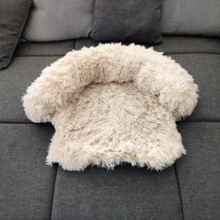 Kussen Voor Kat Of Kleine Hond | Fluffy Dierenkussen Van Pluche | Kat | Bank | Mand | Kattenmand | Kattendeken & Bankbeschermer Max. 15 Kg | Beige | Maat XS