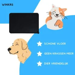 Winkrs - Placemat Voor Voerbak Van Hond Of Kat Huisdieren - Zwart Siliconen Waterdicht -Hondenartikelen Winkel 1200x1200 681