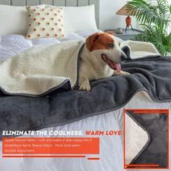 Hondendeken, Fleece, Waterdicht, Wasbaar, Hondenmat, Huisdier, Warme Zachte Deken Voor Hondendeken, Kattendeken, Deken Voor Katten En Honden, Waterdichte Deken Voor Bank, Bed, 150 X 127 Cm -Hondenartikelen Winkel 1200x1200 712