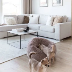 District 70 FUZZ - Hondenmand Comfortabel En Zacht Pluche - Zand, Oudroze, Donkergrijs En Lichtgrijs In S/M/L/XL - Maat: Medium, Kleur: Zand -Hondenartikelen Winkel 1200x1200 774