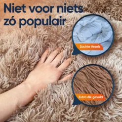 Happysnoots Hondenmand Met Rits - 80cm - Hondenbed - Donut Dog Bed - Fluffy - Grijs - Wasbaar -Hondenartikelen Winkel 1200x1200 810