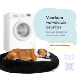 All 4 Pets Supply® Hondenmand Donut - Maat M - Geschikt Voor Honden Tot 50 Cm - Hondenkussen - Zwart -Hondenartikelen Winkel 1200x1200 876
