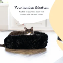All 4 Pets Supply® Hondenmand Donut - Kattenmand - Maat XS - Geschikt Voor Honden/katten Tot 30 Cm - Hondenkussen - Zwart -Hondenartikelen Winkel 1200x1200 902