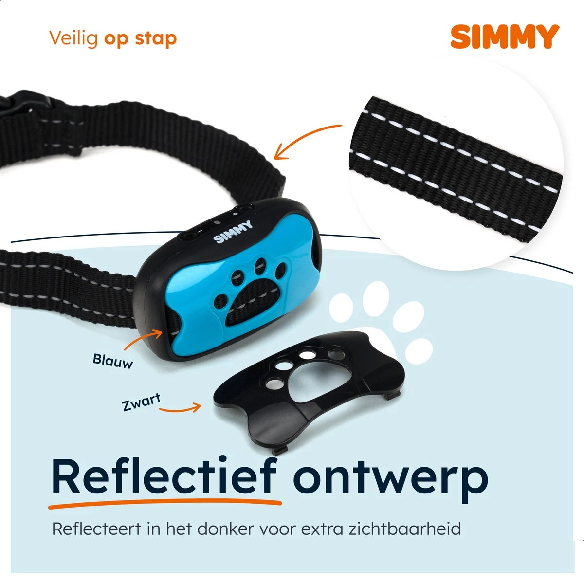 Simmy Anti Blafband - Diervriendelijke Opvoedingshalsband - Zwart En Blauw - Diervriendelijk - Zonder Schok - Anti Blaf Band Voor Grote En Kleine Honden 3 Simmy Anti Blafband - Diervriendelijke Opvoedingshalsband - Zwart En Blauw - Diervriendelijk - Zonder Schok - Anti Blaf Band Voor Grote En Kleine Honden - Afbeelding 3