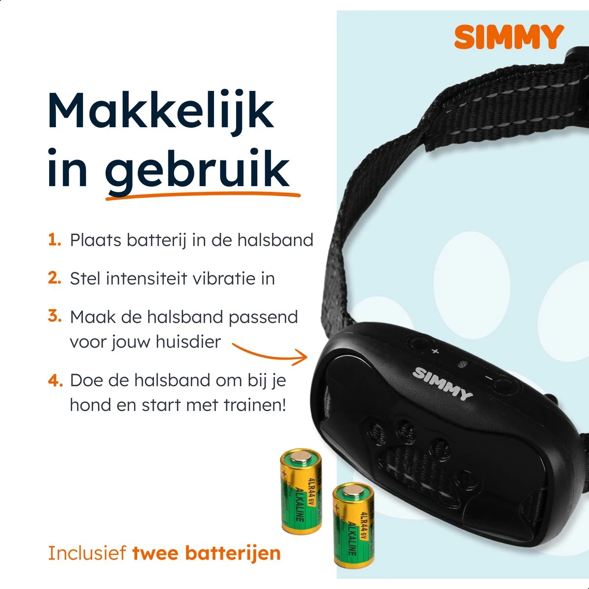 Simmy Anti Blafband - Diervriendelijke Opvoedingshalsband - Zwart En Blauw - Diervriendelijk - Zonder Schok - Anti Blaf Band Voor Grote En Kleine Honden 6 Simmy Anti Blafband - Diervriendelijke Opvoedingshalsband - Zwart En Blauw - Diervriendelijk - Zonder Schok - Anti Blaf Band Voor Grote En Kleine Honden - Afbeelding 6