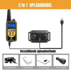 W&Z® Anti Blafband Inclusief Afstandsbediening- 3-60KG - Diervriendelijk - Zonder Schok - Vibratie/Audio/Licht - Anti Blaf Band - Water Bestendig -Hondenartikelen Winkel 1200x1200 994