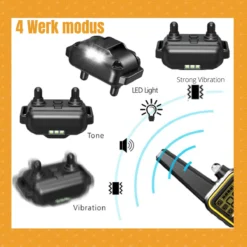 W&Z® Anti Blafband Inclusief Afstandsbediening- 3-60KG - Diervriendelijk - Zonder Schok - Vibratie/Audio/Licht - Anti Blaf Band - Water Bestendig -Hondenartikelen Winkel 1200x1200 995