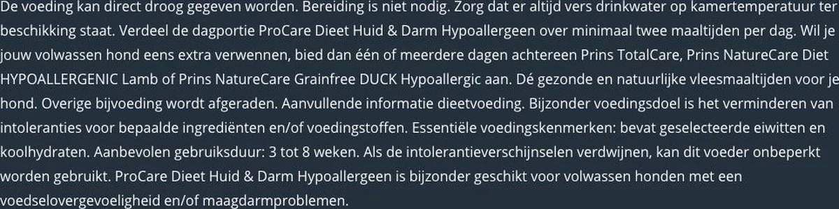 Prins ProCare Huid & Darm Hypoallergeen - Hondenvoer - 3 Kg 8 Prins ProCare Huid & Darm Hypoallergeen - Hondenvoer - 3 Kg - Afbeelding 8