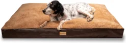 PrimePlus Hondenkussen XL Bruin/Cognac - 120x80x10 CM - Zacht En Luxe Hondenmand - Hondenbed - Hondenmat - Orthopedisch Hondenkussens