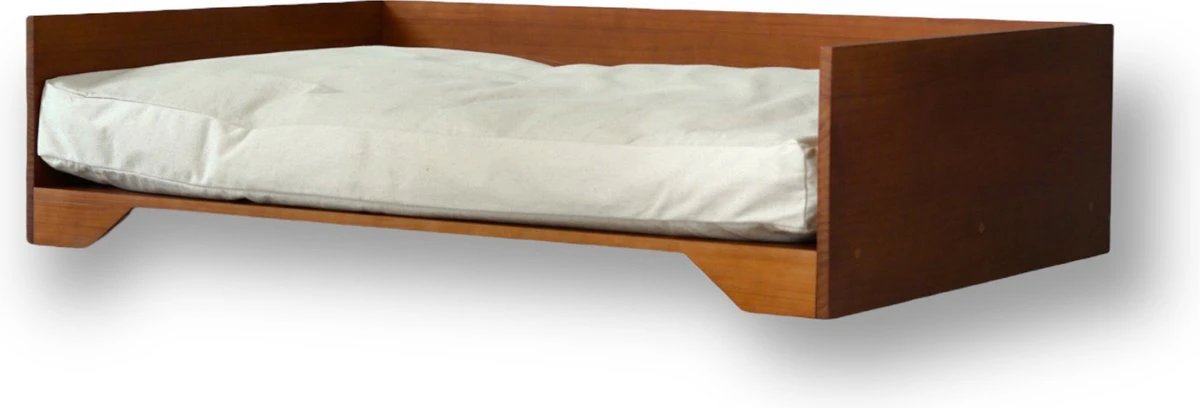 STUDIO ANIMAUX Hondenmand Met Katoenen Kussen (maat L) | 119 X 76,5 Cm | Hondenbed | Hondensofa | Hondenbank | Hout | Bruin 1 STUDIO ANIMAUX Hondenmand Met Katoenen Kussen (maat L) | 119 X 76,5 Cm | Hondenbed | Hondensofa | Hondenbank | Hout | Bruin