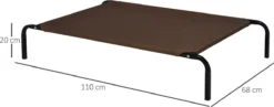 PawHut Hondenstretcher XL 110x68x19 Cm. Bruin / Grijs -Hondenartikelen Winkel 1200x473 4