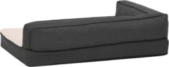 VidaXL Hondenbed Ergonomisch Linnen-look 60x42 Cm Fleece Donkergrijs -Hondenartikelen Winkel 1200x480 2