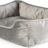 Topmast Hondenbed - Dierenmand - Dierenkussen - Molly - Zilver - 56 X 46 X 16 Cm - 1 + 1 GRATIS