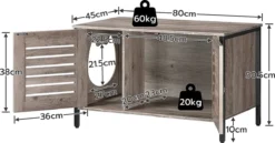 Houten Kattenhuis - Kattenkast Voor Binnen & Buiten - Kattenhok - Kattenhuisje Hout Met Deur En Gat - Hondenhok Voor Kleine Honden - 80 X 45 X 50.5 Cm -Hondenartikelen Winkel 1200x626 5