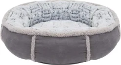 Rosewood Hondenmand Pluche Donut Grijs - 51X51X13 CM