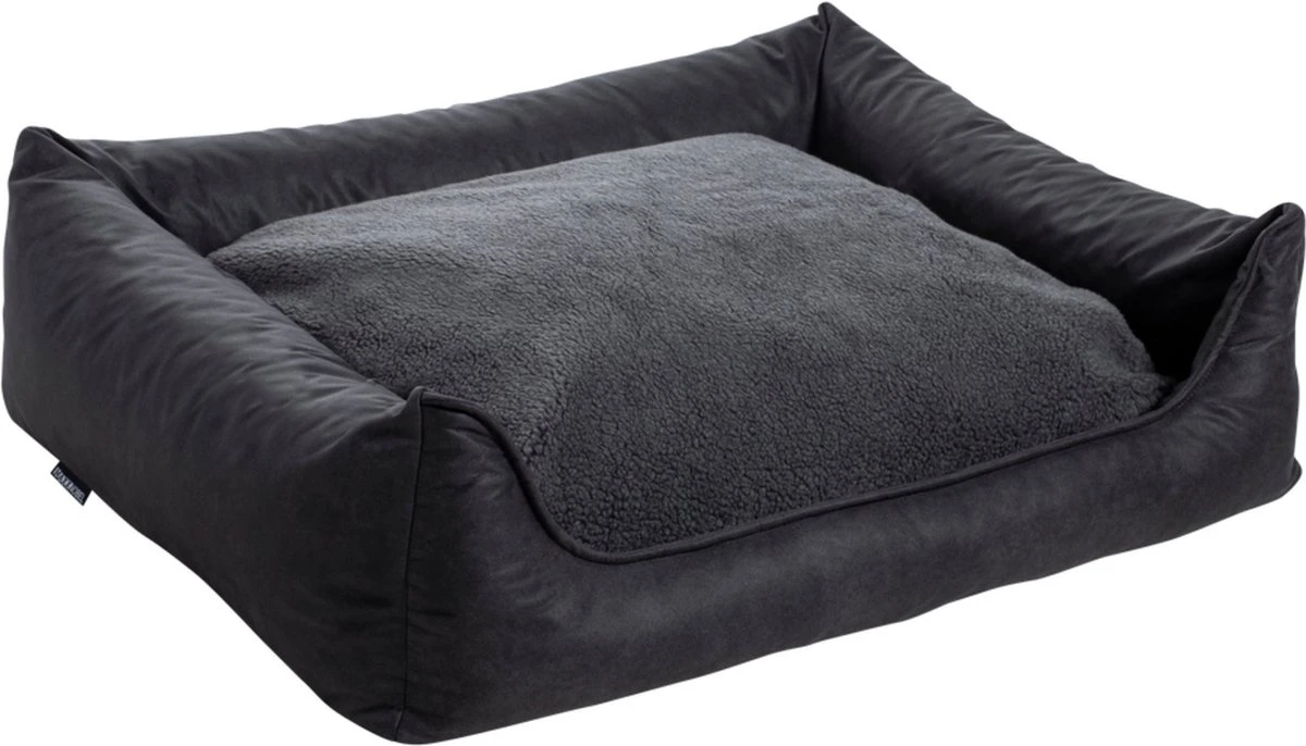 Maxxnobel Orthopedisch Hondenkussen - Lederlook/Teddy - M - 100 X 80 Cm - Zwart 2 Maxxnobel Orthopedisch Hondenkussen - Lederlook/Teddy - M - 100 X 80 Cm - Zwart - Afbeelding 2