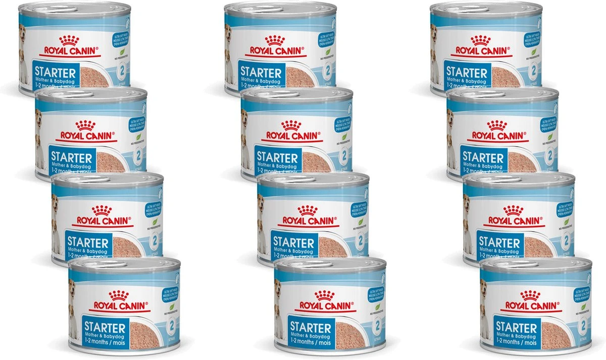 Royal Canin Starter Mousse Mother & Babydog - Puppy-Hondenvoer - 12 X 195 G 1 Royal Canin Starter Mousse Mother & Babydog - Puppy-Hondenvoer - 12 X 195 G