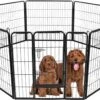 Topmast Premium Puppyren - Zwart - Hondenren - Opvouwbaar - 80 Cm Hoog - Binnen - Voor Puppy's En Honden
