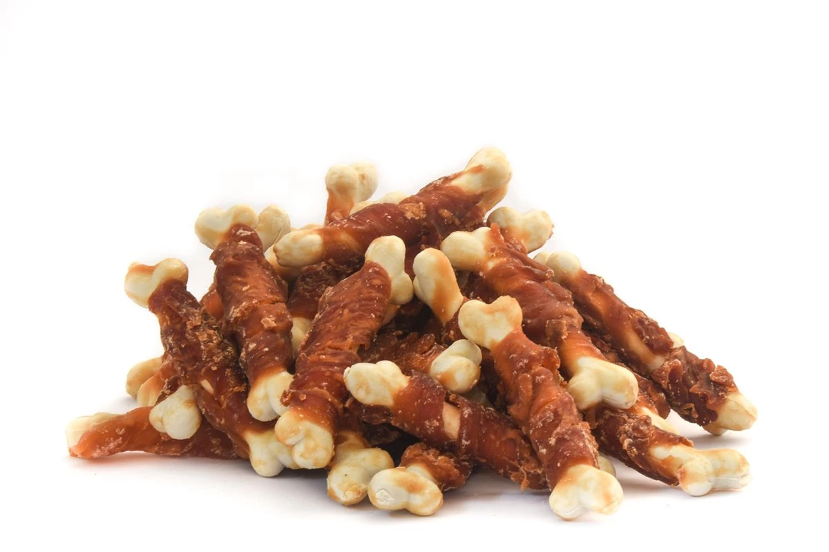 Kauwstaaf Kip & Calcium Kluifjes 400 Gram - Hondensnacks - Hondensnoepjes - Kip - Kauwbot - Gedroogd - Kauwstaaf 1 Kauwstaaf Kip & Calcium Kluifjes 400 Gram - Hondensnacks - Hondensnoepjes - Kip - Kauwbot - Gedroogd - Kauwstaaf