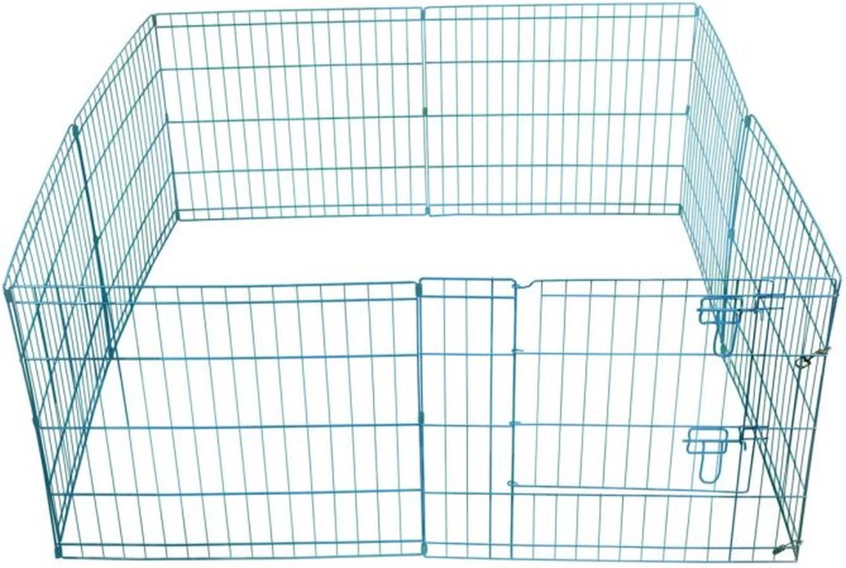 Topmast Puppyren Uitvouwbaar - Blauw - 560 Cm Omtrek - 60 Cm Hoog - Opvouwbaar - XL Hondenren - Voor Binnen 2 Topmast Puppyren Uitvouwbaar - Blauw - 560 Cm Omtrek - 60 Cm Hoog - Opvouwbaar - XL Hondenren - Voor Binnen - Afbeelding 2