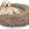 Topmast Fluffy Donut - Dierenmand - Donut Hondenmand - Camel - 40 Cm