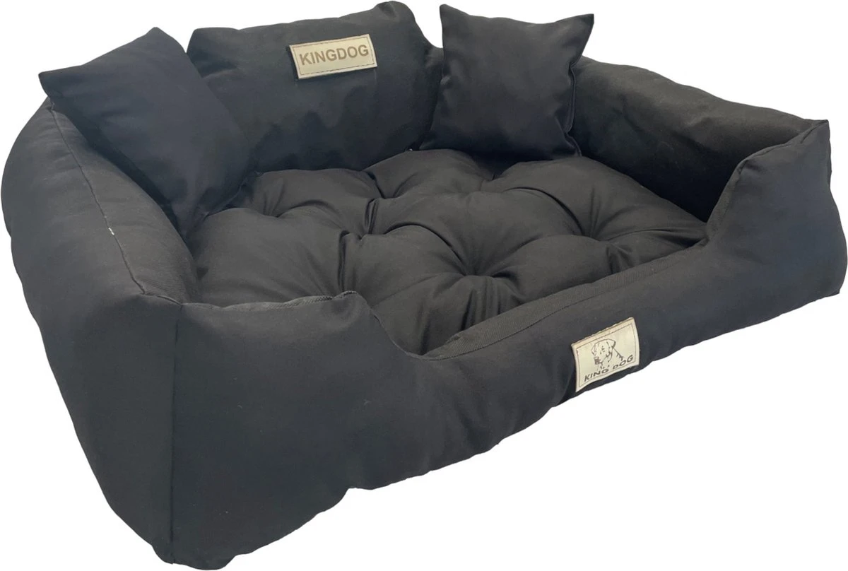 Kingdog - Honden- En Kattenbed 55 X 45 | Zwart - Maat S 1 Kingdog - Honden- En Kattenbed 55 X 45 | Zwart - Maat S