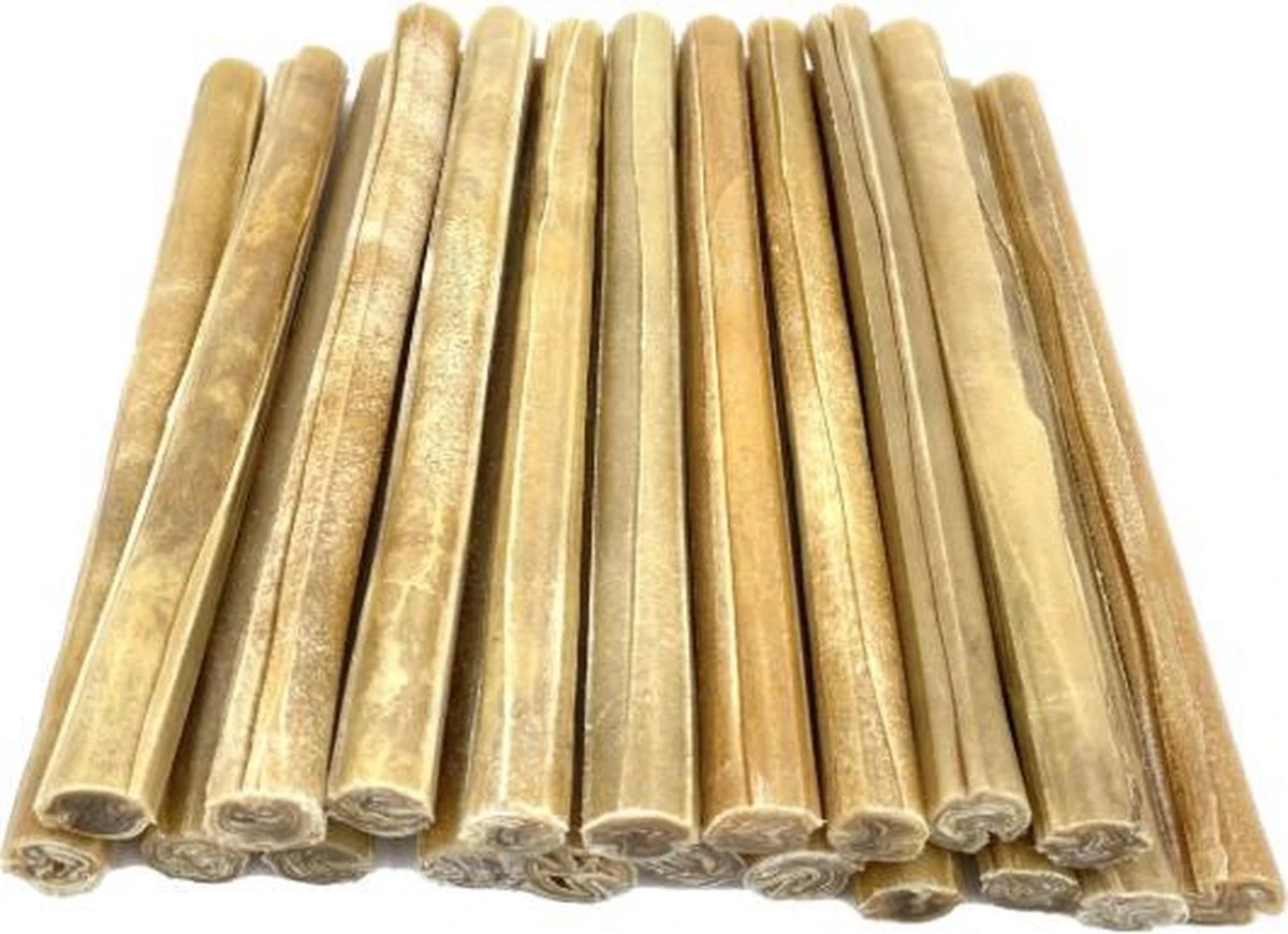 Geperste Staven 20st. 25,4cm/2cm Hond - Snacks - Kauwstaven - Kauwbotten Hond - Hondenbot - Hondensnack - Dental 1 Geperste Staven 20st. 25,4cm/2cm Hond - Snacks - Kauwstaven - Kauwbotten Hond - Hondenbot - Hondensnack - Dental