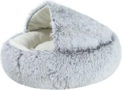 Mooki Nova Plushe - Kattenmand - Luxe Kattenbed - Kattenkussen - Cavebed - Donut - Extra Zacht & Comfortabel - Hondenmand - Lichtblauw - 50 Cm -Hondenartikelen Winkel 1200x887 2