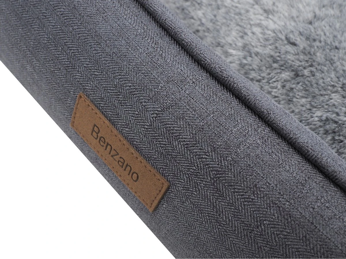 Benzano - Hondenmand - All Season - Wasmachine Wasbaar - Omkeerbaar Kussen - Pluche - Schuimvulling - Grijs - 80 CM 2 Benzano - Hondenmand - All Season - Wasmachine Wasbaar - Omkeerbaar Kussen - Pluche - Schuimvulling - Grijs - 80 CM - Afbeelding 2